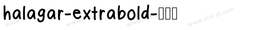 halagar-extrabold字体转换