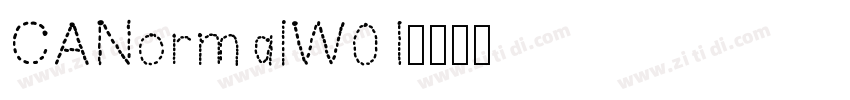 CANormalW01字体转换