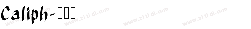 Caliph字体转换