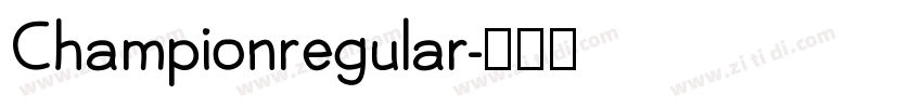 Championregular字体转换
