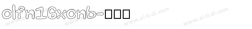 clfn16xcnb字体转换