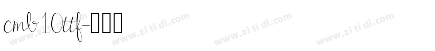 cmb10ttf字体转换