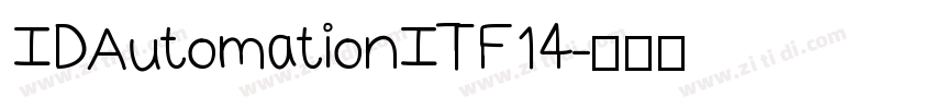 IDAutomationITF14字体转换