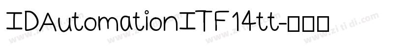 IDAutomationITF14tt字体转换