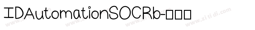 IDAutomationSOCRb字体转换