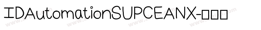 IDAutomationSUPCEANX字体转换