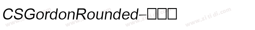 CSGordonRounded字体转换
