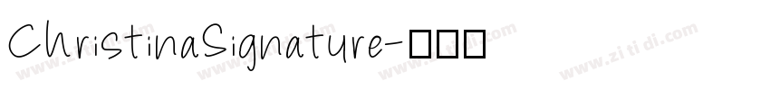 ChristinaSignature字体转换