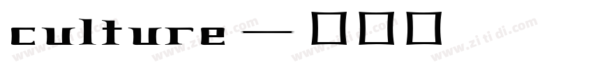 culture字体转换