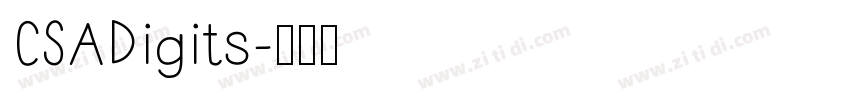 CSADigits字体转换