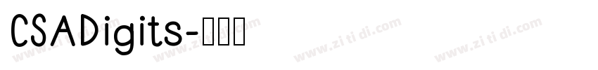 CSADigits字体转换