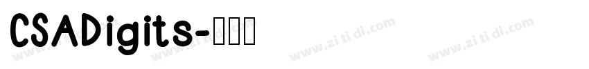 CSADigits字体转换