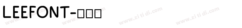LEEFONT字体转换