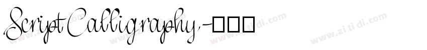 ScriptCalligraphy字体转换