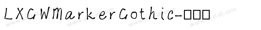LXGWMarkerGothic字体转换