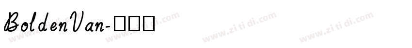 BoldenVan字体转换
