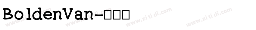 BoldenVan字体转换
