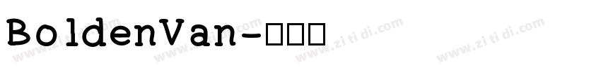 BoldenVan字体转换