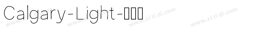 Calgary-Light字体转换