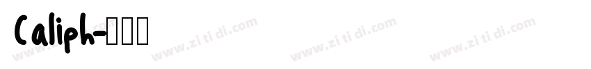 Caliph字体转换