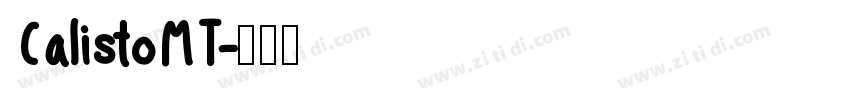 CalistoMT字体转换