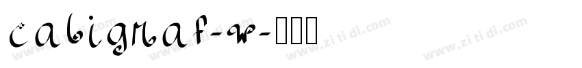 caligraf-w字体转换