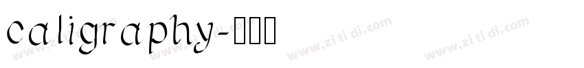 caligraphy字体转换