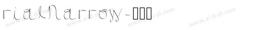 rialNarrow字体转换