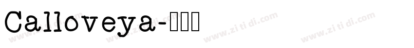 Calloveya字体转换