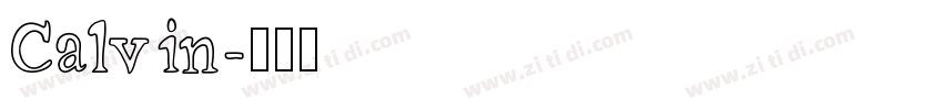 Calvin字体转换