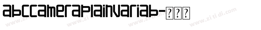 ABCCameraPlainVariab字体转换