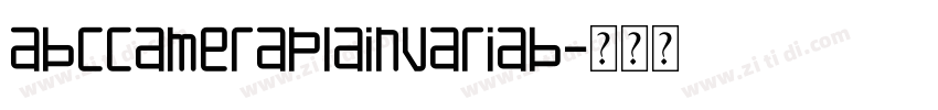 ABCCameraPlainVariab字体转换