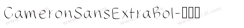 CameronSansExtraBol字体转换
