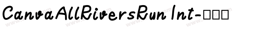 CanvaAllRiversRunInt字体转换