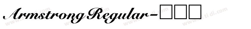 ArmstrongRegular字体转换