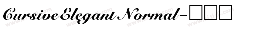 CursiveElegantNormal字体转换