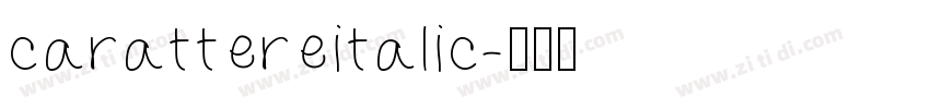 carattereitalic字体转换