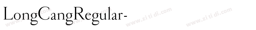 LongCangRegular字体转换