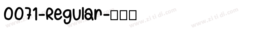 0071-Regular字体转换