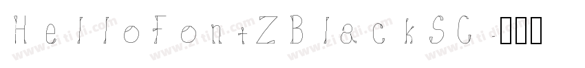 HelloFontZBlackSC字体转换