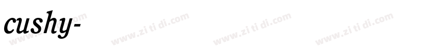 cushy字体转换