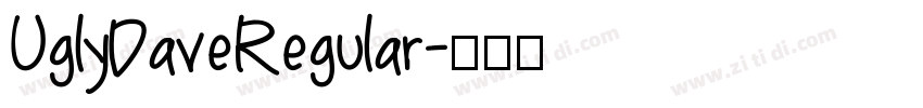 UglyDaveRegular字体转换