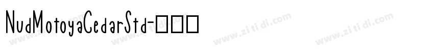 NudMotoyaCedarStd字体转换