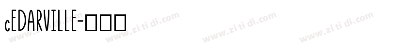 cEDARVILLE字体转换