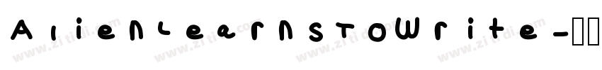 AlienLearnsToWrite字体转换