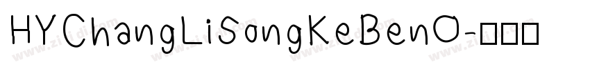 HYChangLiSongKeBenO字体转换