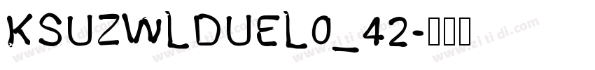 KSUZWLDUEL0_42字体转换