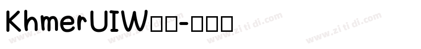KhmerUIW08字体转换