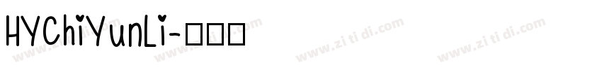 HYChiYunLi字体转换