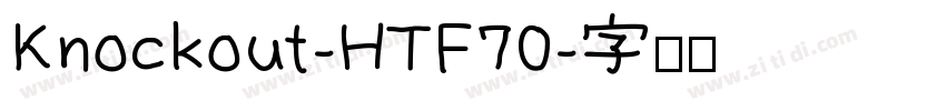 Knockout-HTF70字体转换